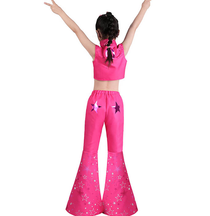 Girls Hot Pink Pant and Vest Set