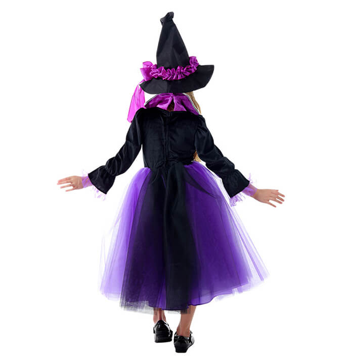 Girls Halloween Magic Witch Dress