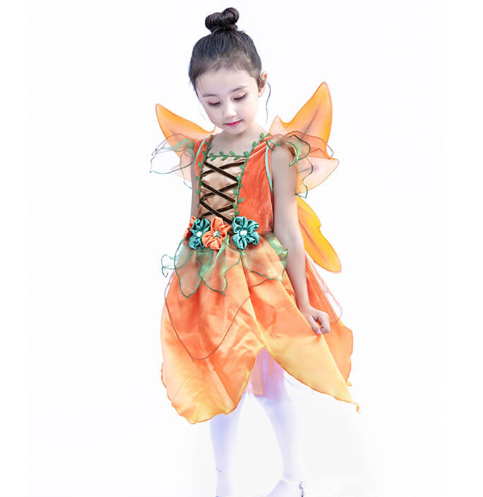 Girl Orange Fairy Skirt