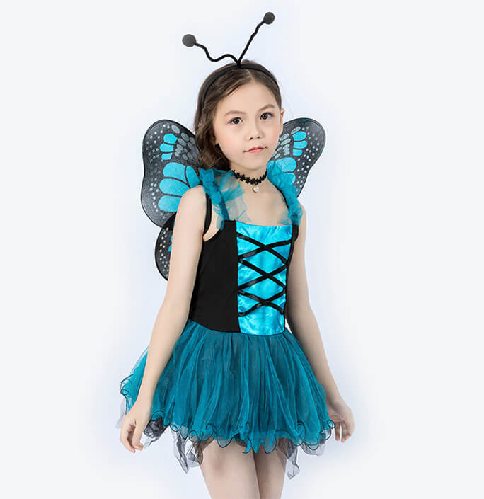 Girls Butterfly Fairy Costume Dress