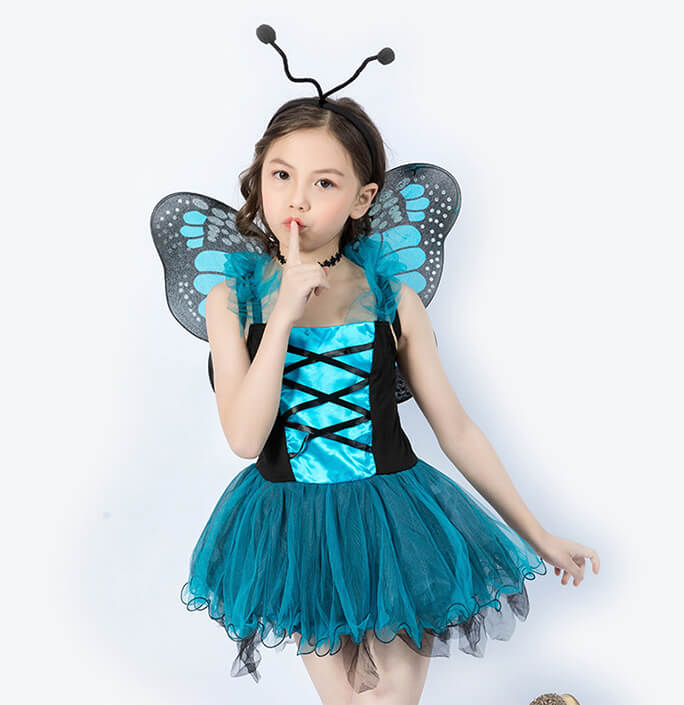 Girls Butterfly Fairy Costume Dress
