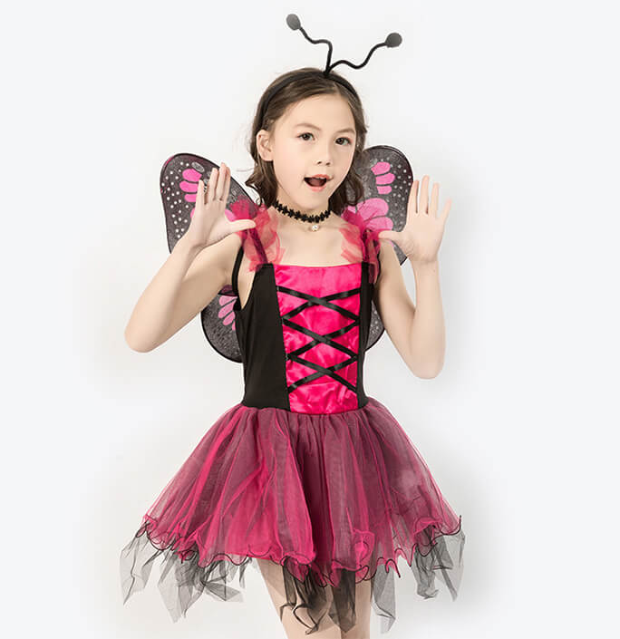 Girls Butterfly Fairy Costume Dress