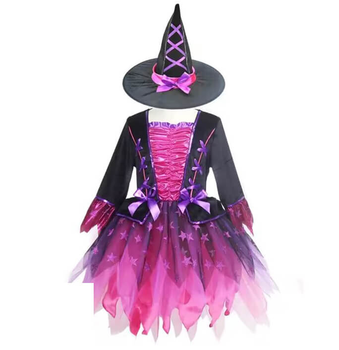 Girls Witch Party Costume Dress