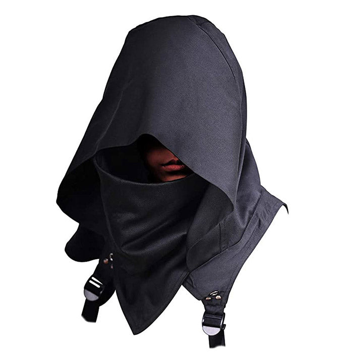 Medieval Assassin Cyber Style Hooded Cloak