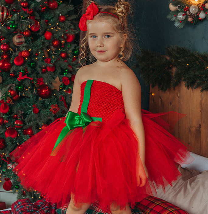 Girls Christmas Gift Style Costume Dress