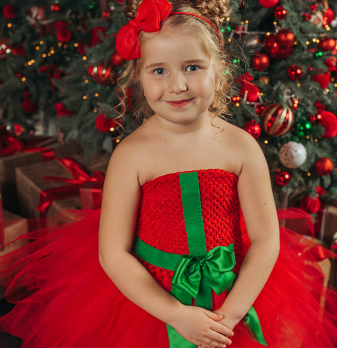 Girls Christmas Gift Style Costume Dress