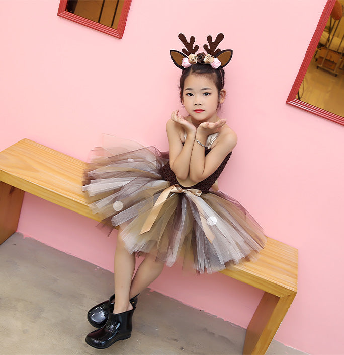 Girls Kindness Deer Inspired Tutu Dress