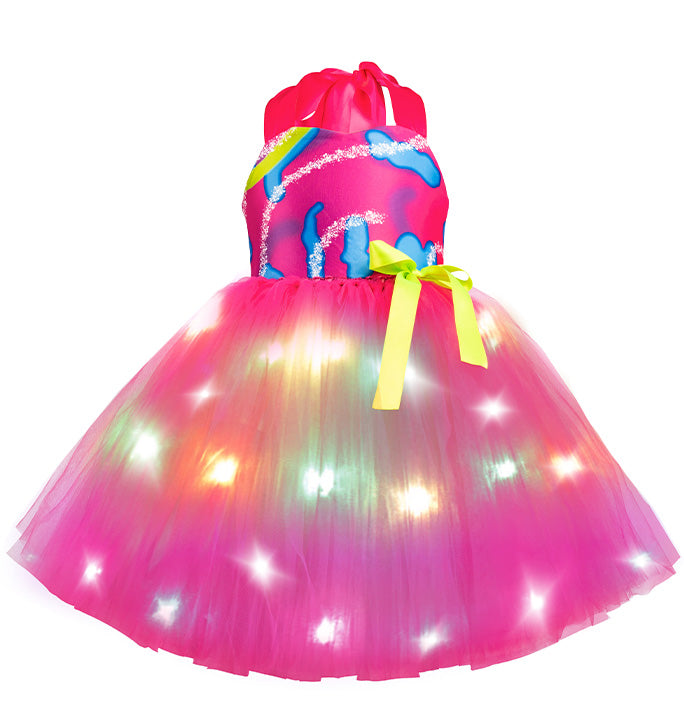 Girls LES Retro 80s Tulle Workout Costume