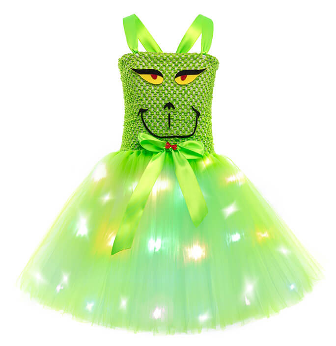 Girls Christmas Monster Inspired Tutu Dress
