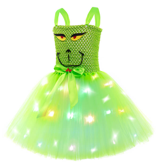 Girls Christmas Monster Inspired Tutu Dress