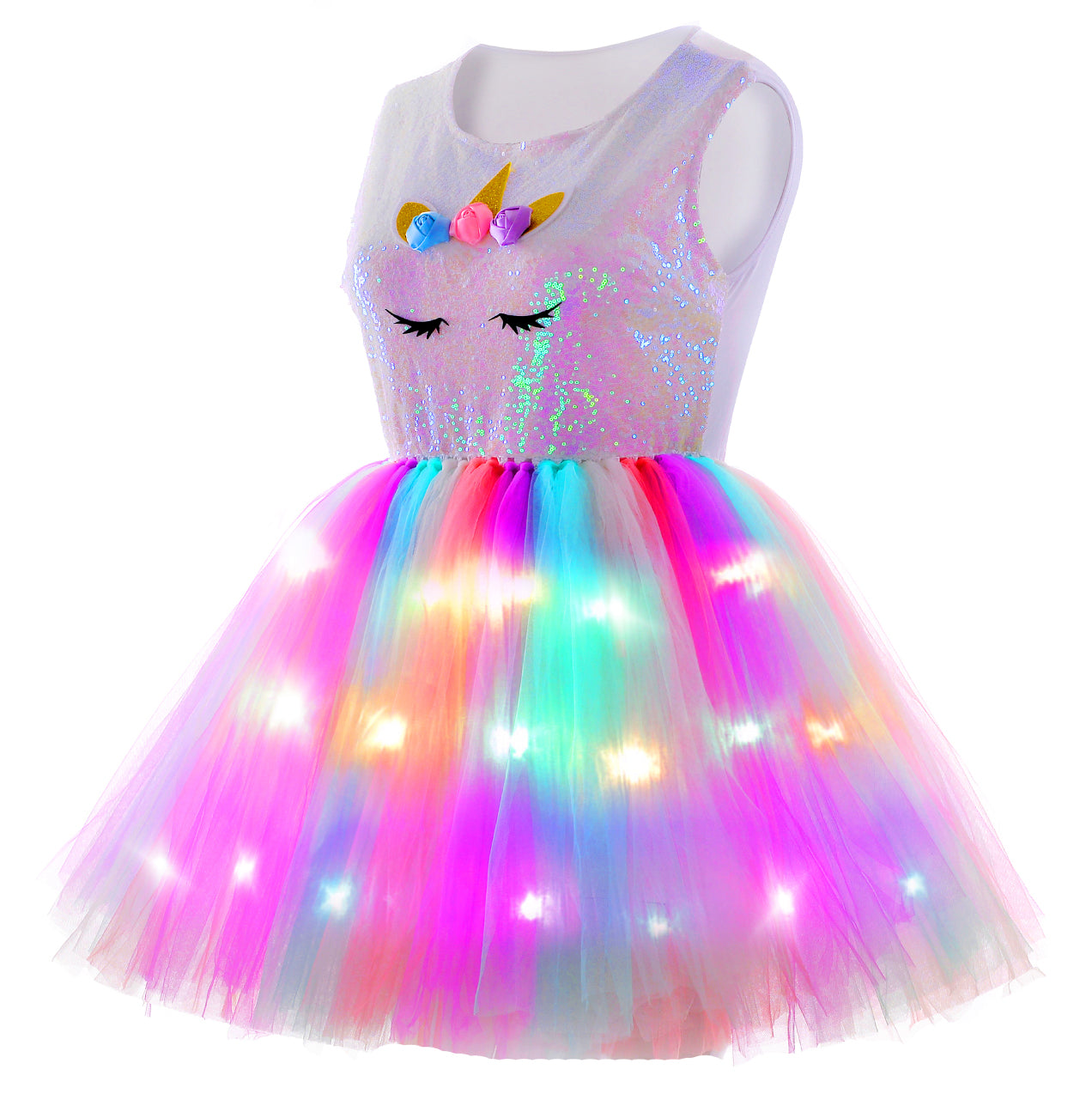 Unicorn LED light custom Tutu Dress