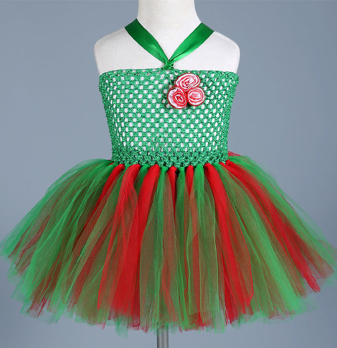 Girls Christmas Red and Green Costumes