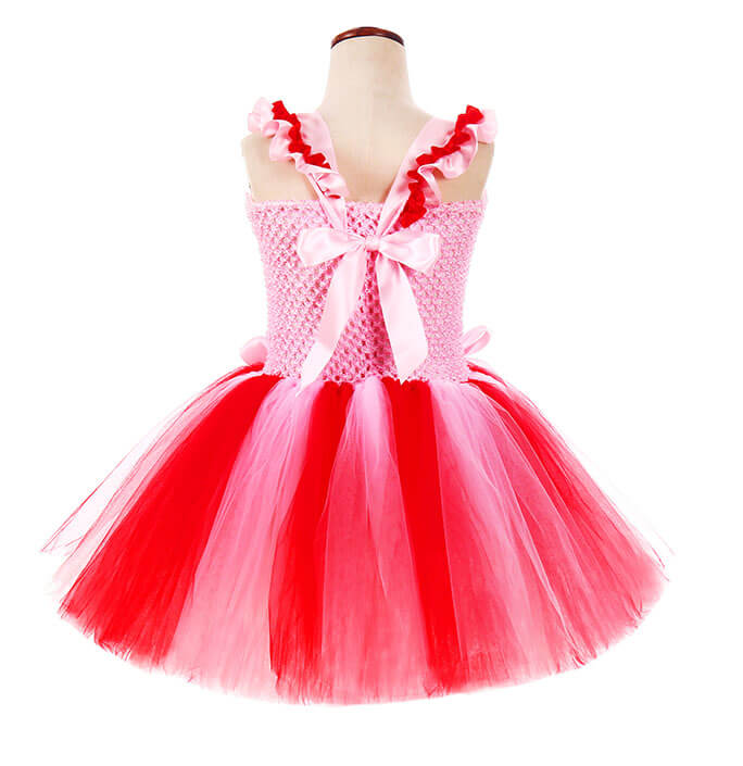 Girls Valentine's Day Love Peach Color Glowing Costume