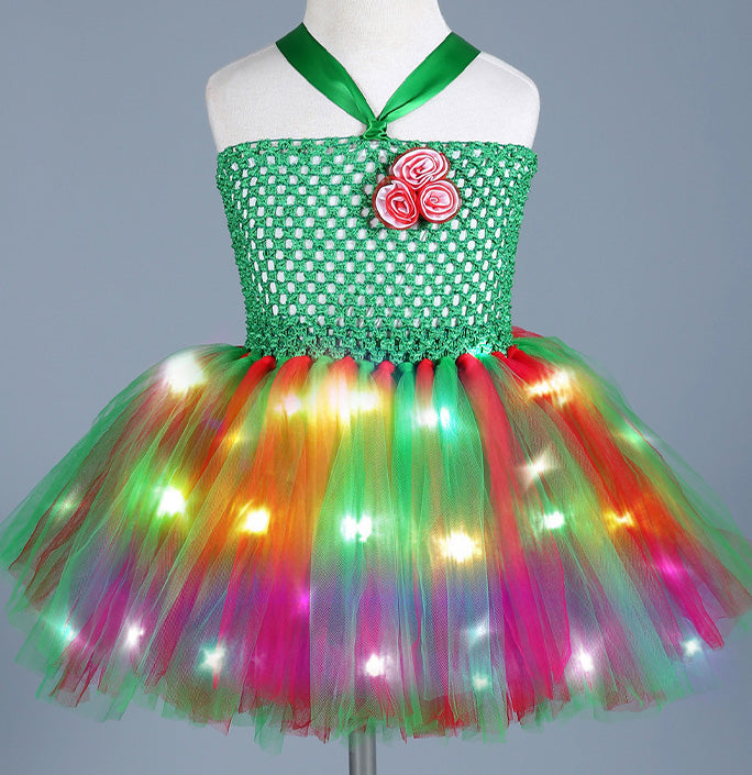 Girls Christmas Red and Green Costumes