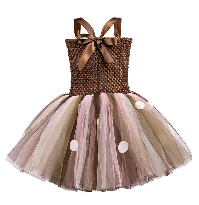 Girls Cute Christmas Elk Tutu Dress
