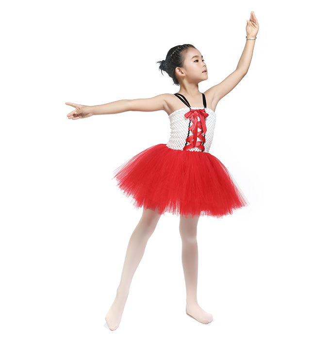 Girls Little Red Riding Hood Performance Tutu Dress