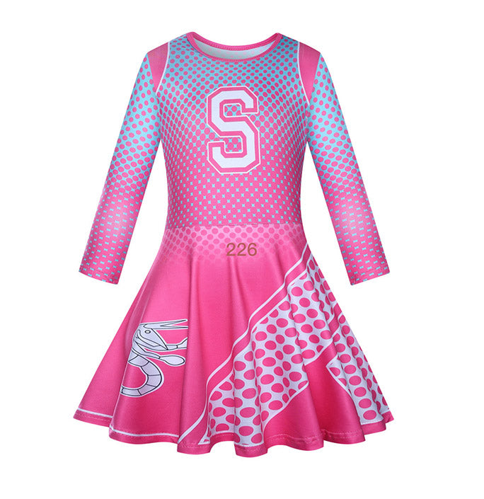 Girls Zombie Academy Inspired Long Sleeve Dress