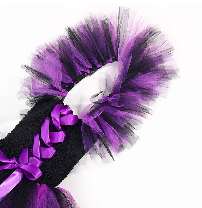 Girls Purple Witch Halloween Costume