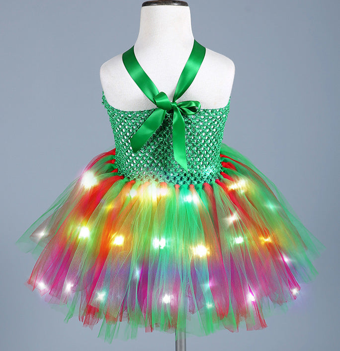 Girls Christmas Red and Green Costumes