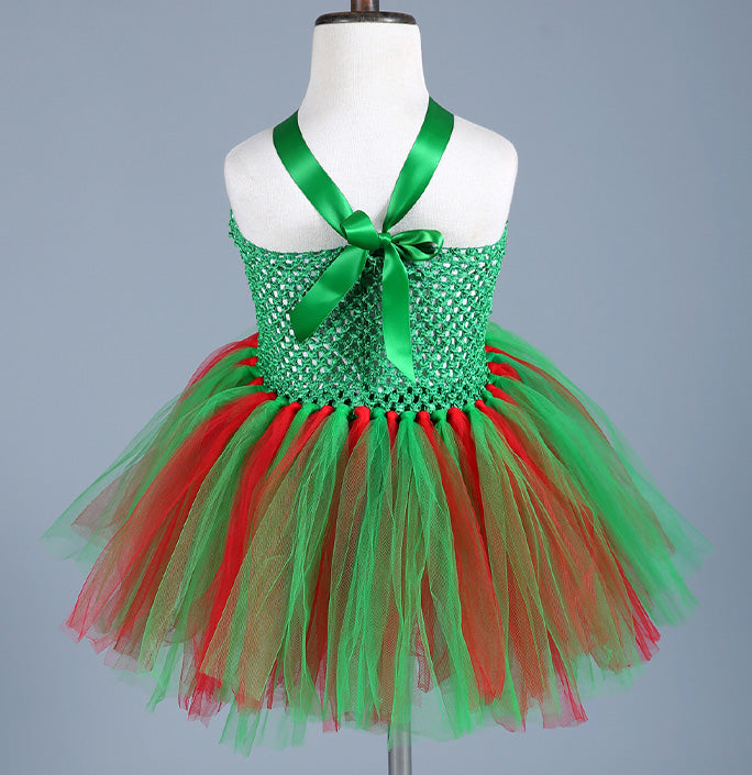 Girls Christmas Red and Green Costumes
