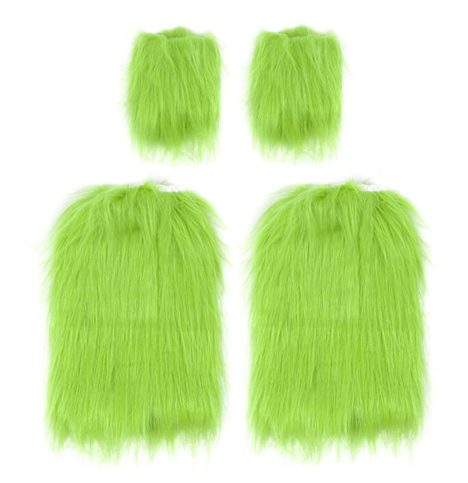Girls Christmas Green Hairy Monster Tutu Dress