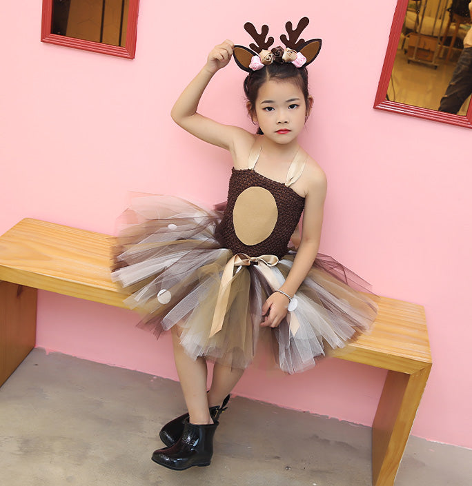 Girls Kindness Deer Inspired Tutu Dress