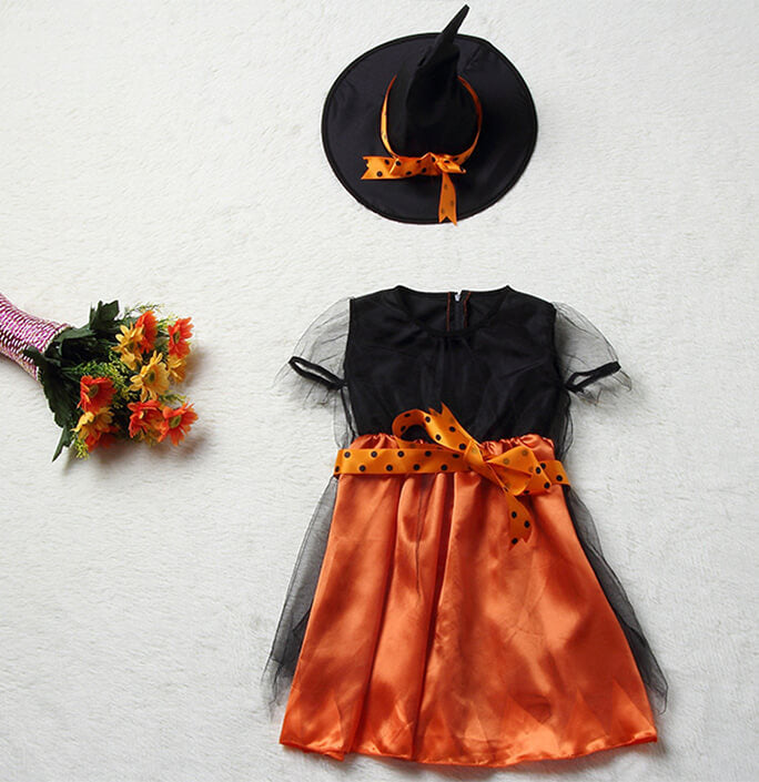 Girls Halloween Evil Witch Tutu Dress