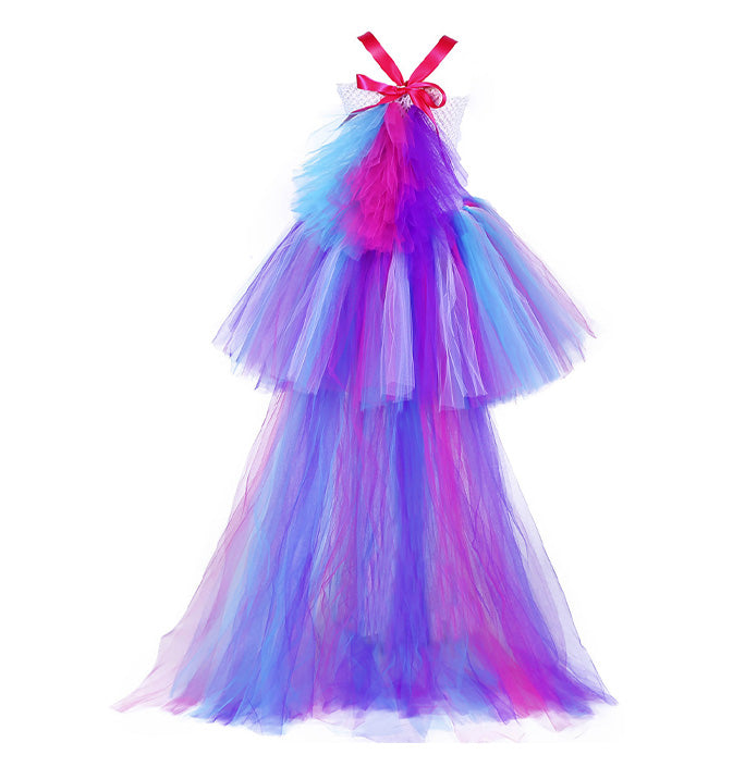 Girls Unicorn Long Tail Birthday Costume