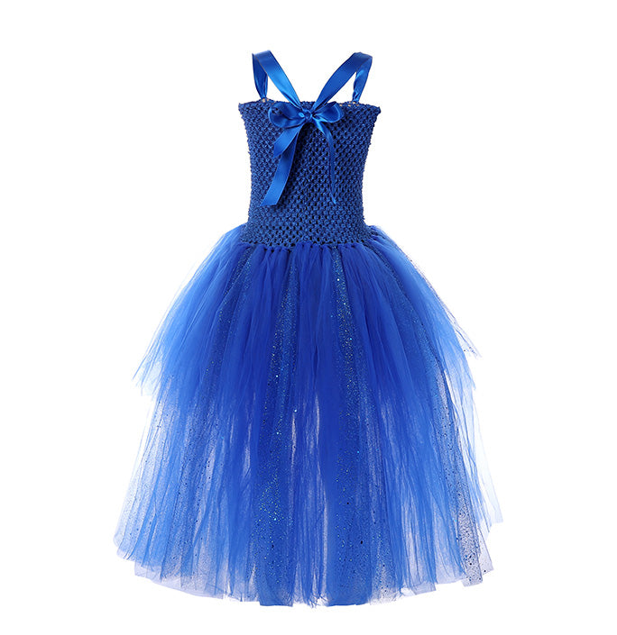 Girls Nobility Blue Tulle Mal Deluxe Tutu Dress