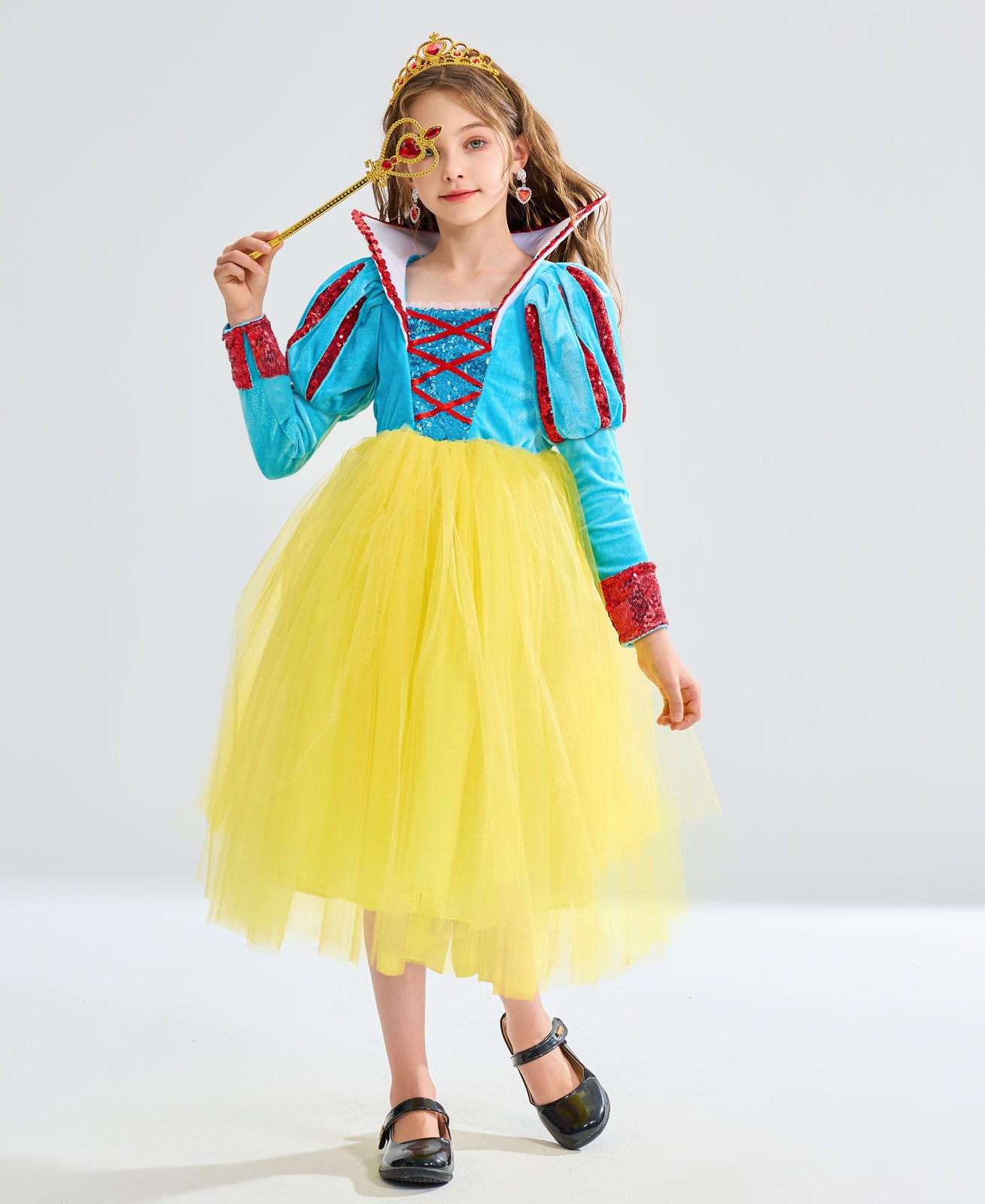 Girl Princess Costume Tulle Dress with Accessories