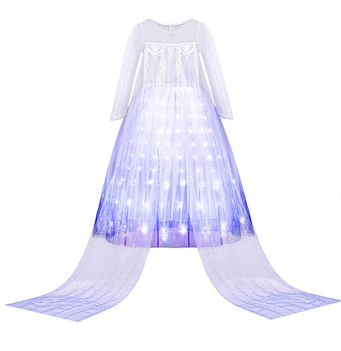 Girls Snow Princess LED Light Cstume Dress