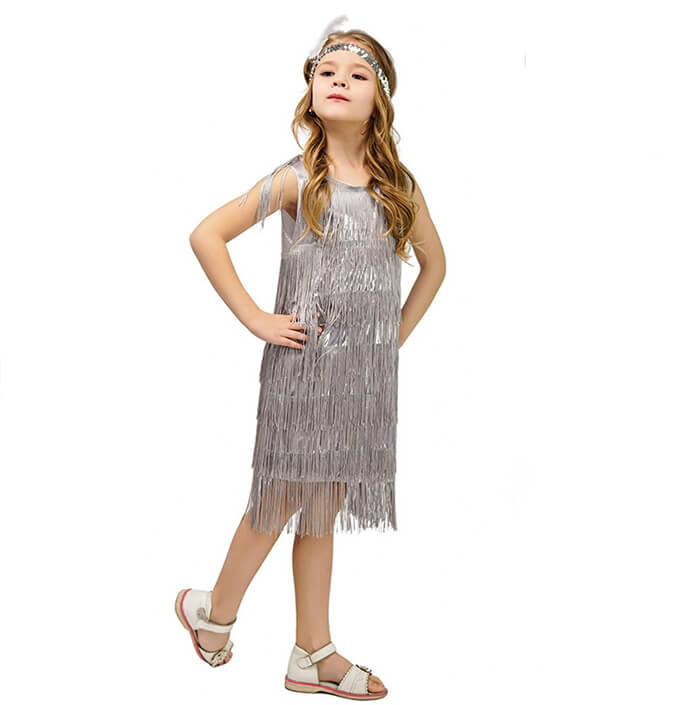 Girls 20's Vintage Fringe Skirt