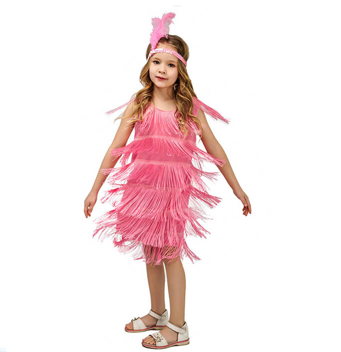 Girls 20's Vintage Fringe Skirt