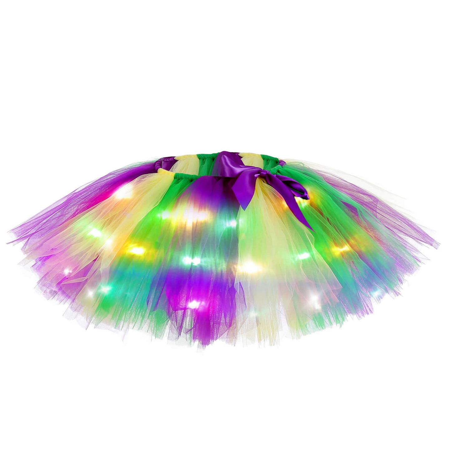 Girls Carnival LED Light Tutu Skirt Mardi Gras Costume