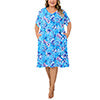 PinkBeautiM Nightgowns for Women Plus Size Print V Neck Sleepwear with Pockets