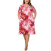 PinkBeautiM Nightgowns for Women Plus Size Print V Neck Sleepwear with Pockets