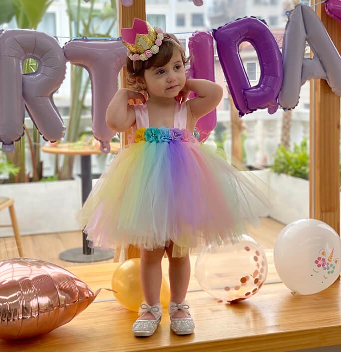 Baby Colorful Unicorn Tutu Dress
