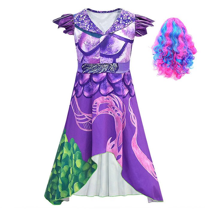 Girl Descendant Cosplay Purple Dress
