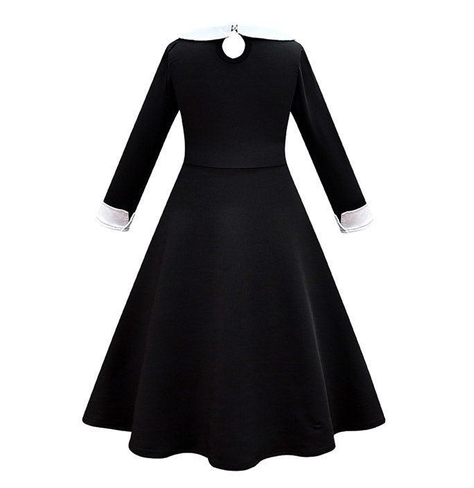 Girls Addams Halloween School Dress