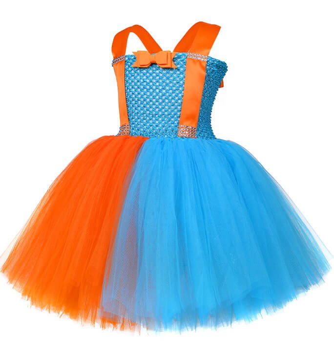 Girls Blippi Inspired Tutu Dress