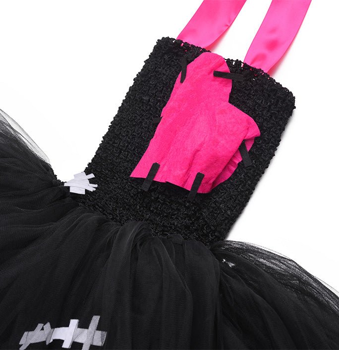Girls Broken Doll Gothic Hollween Tulle Dress