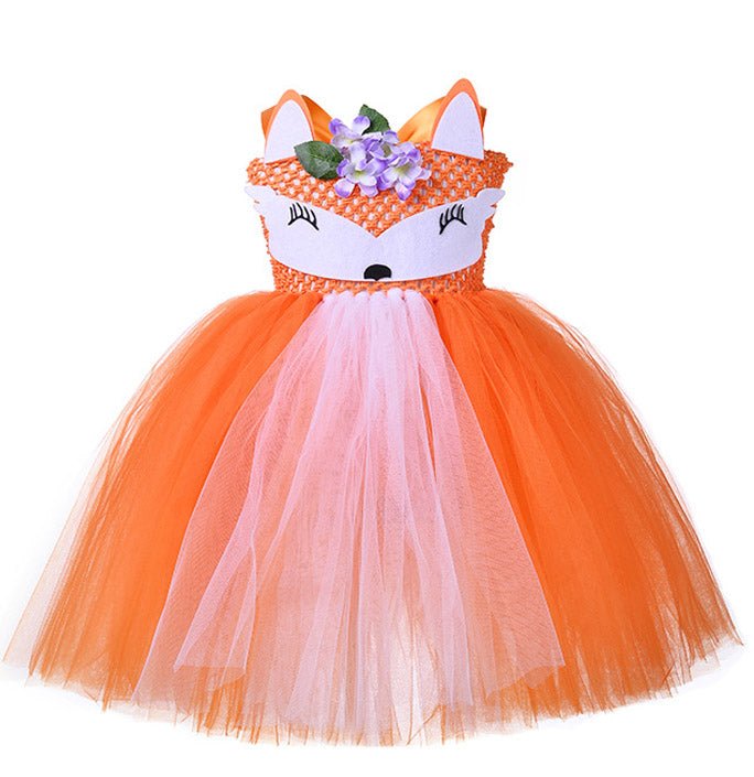 Girls Clever Fox Inspired Tutu Dress