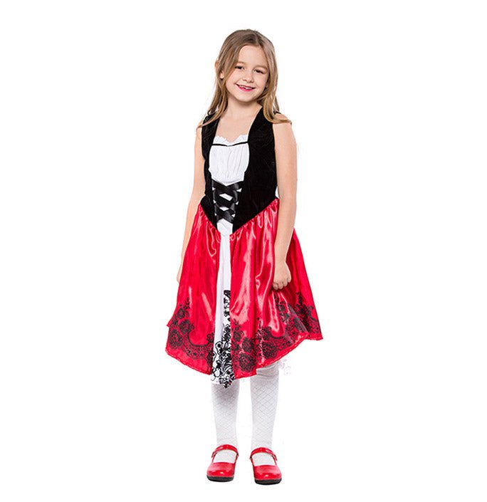 Girls Fairy Tale Little Red Riding Hood Dress