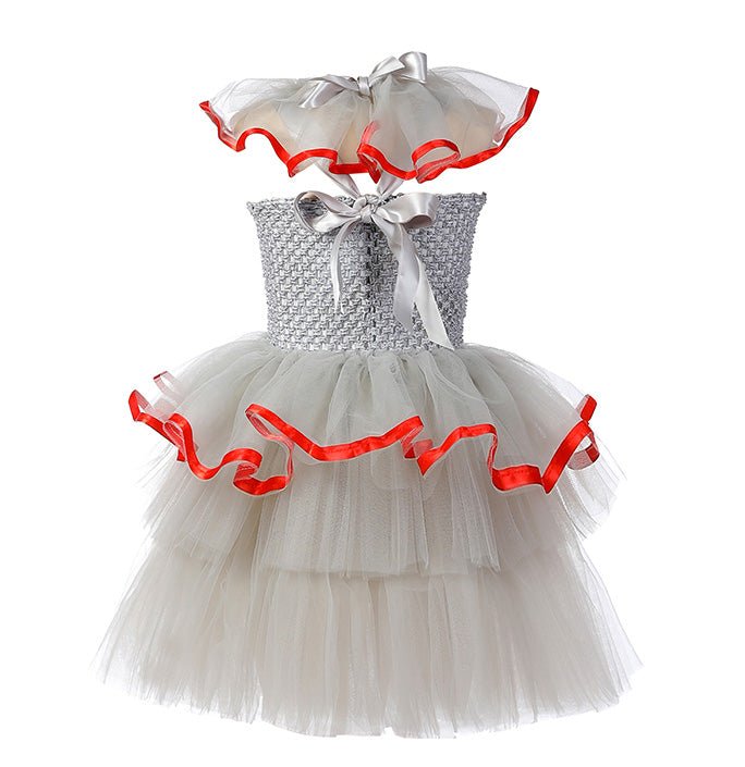 Girls Halloween Clown Cosplay Carnival Party Suit Costume