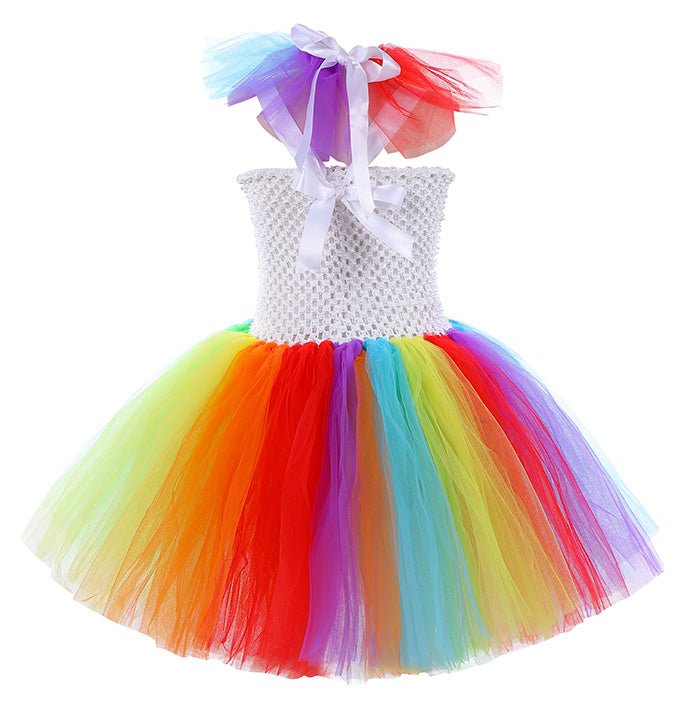 Girls Halloween Colorful Clown Tutu Dress