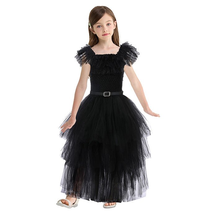 Girls Halloween Dance Wednesday Tutu Dress