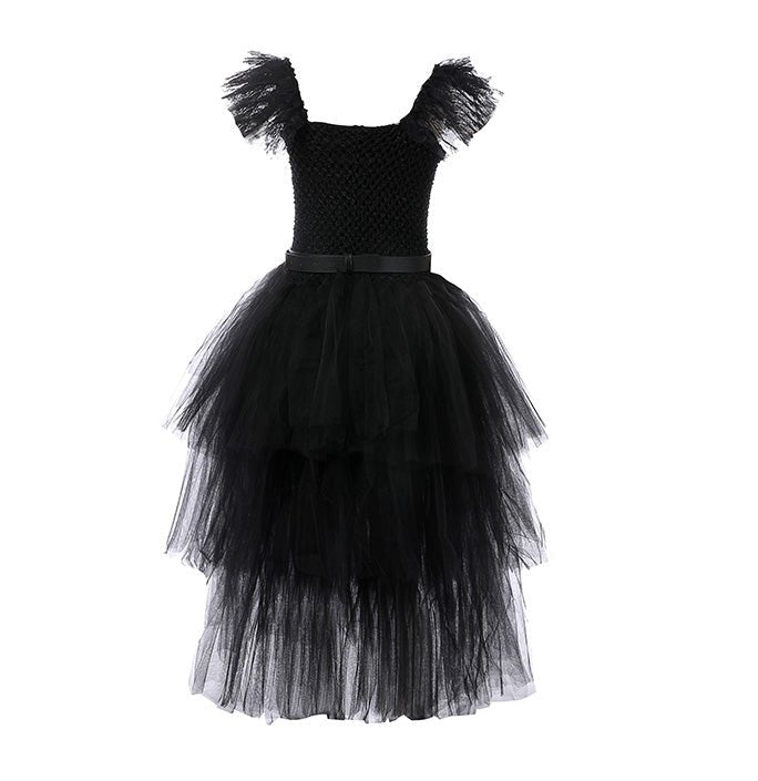 Girls Halloween Dance Wednesday Tutu Dress