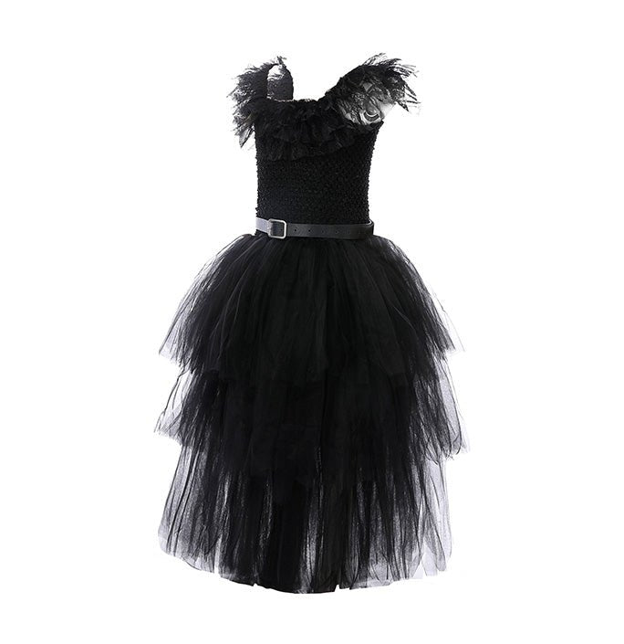 Girls Halloween Dance Wednesday Tutu Dress