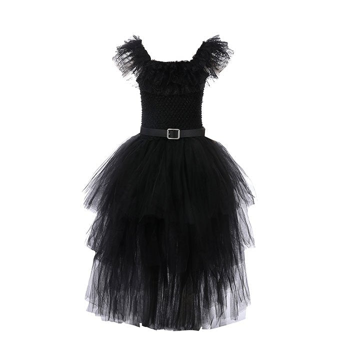 Girls Halloween Dance Wednesday Tutu Dress