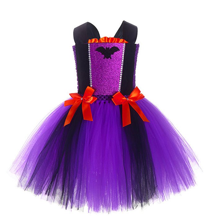 Girls Halloween Party Bat Witch Costume